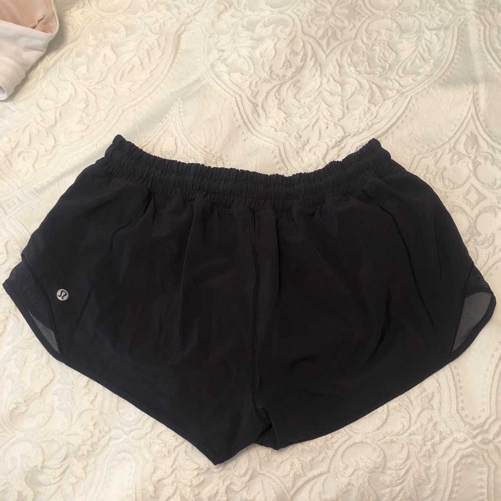 Black Lululemon Hotty Hot shorts size 8